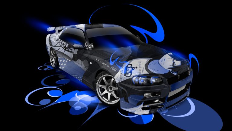 Download Nissan Skyline R34 Blue Wallpaper
 Images