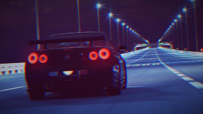 View Nissan Skyline R34 Aesthetic Wallpaper Background